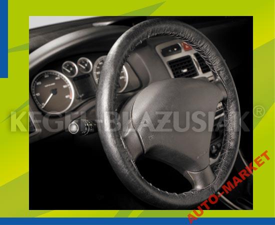 POKROWIEC NA KIEROWNICĘ SKÓRZANY