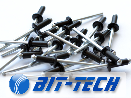 Nity nit zrywalne malowane czarne Al/St 4x12 10szt Kod producenta R9005-ISO15977-4,0x12