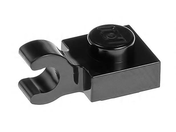 

Lego Płytka z zaczepem klip 1x1 61252 czarna 2 szt