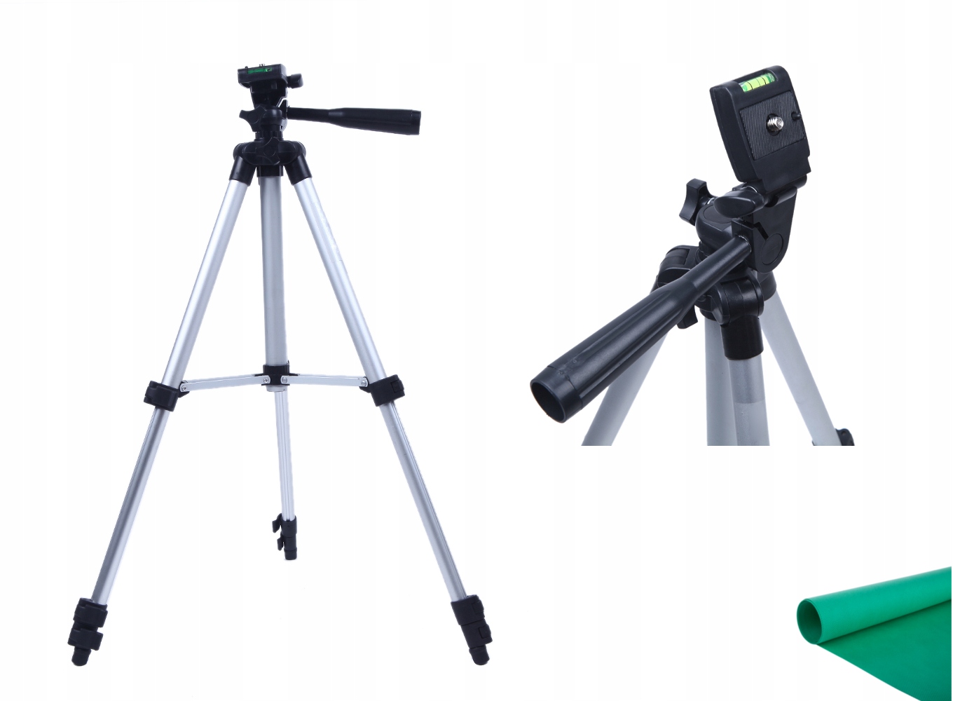 

Statyw 3D szybkozłącze poziomica 35-102cm srebrny