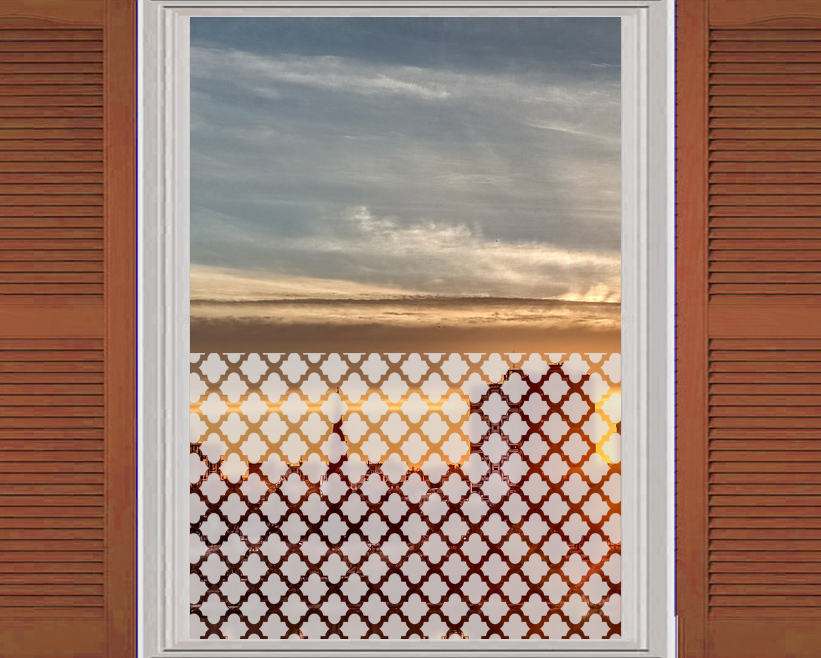 Folia matująca na okno. Koniczyna marokańska 90 cm