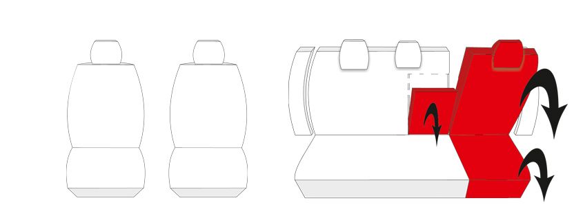 Pokrowce samochodowe miarowe na miarę do KIA CEED I Model Practic