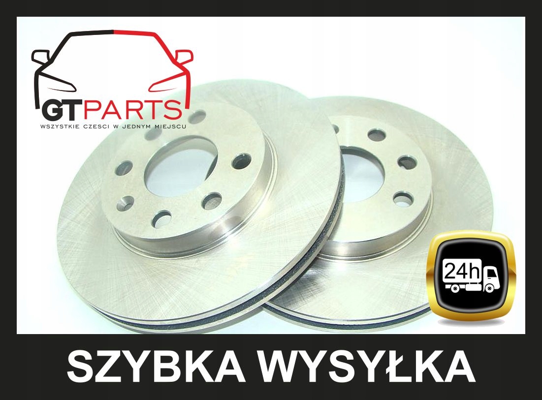 Tarcze x2 + klocki PRZÓD Opel ASTRA F VECTRA LANOS NEXIA Producent części GT-Parts
