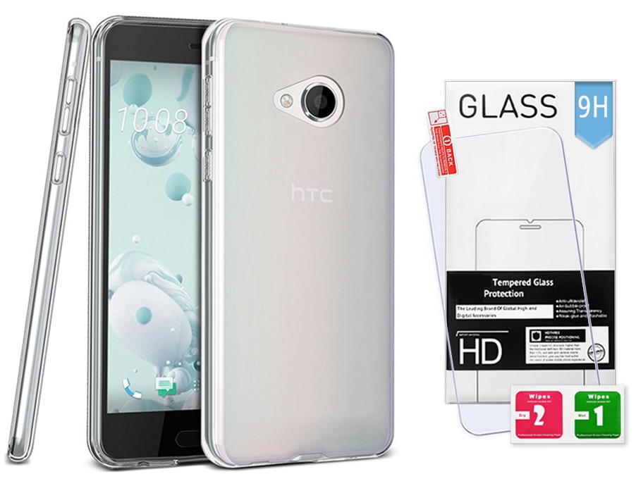 

Etui Do Htc U Play Przeźroczyste Guma Szkło