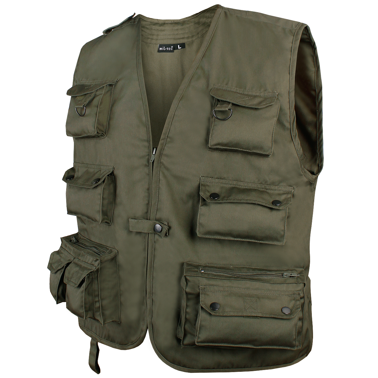 KAMIZELKA WĘDKARSKA MYŚLIWSKA BEZRĘKAWNIK OLIV 3XL Marka Mil-tec