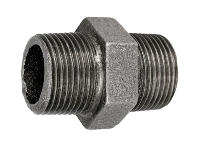 

Nypel Czarny 3/4" Gz/gz Stalowy