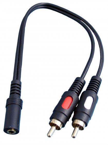 

Gniazdo mały Jack 3,5 2x wtyk Rca cinch prz(1913