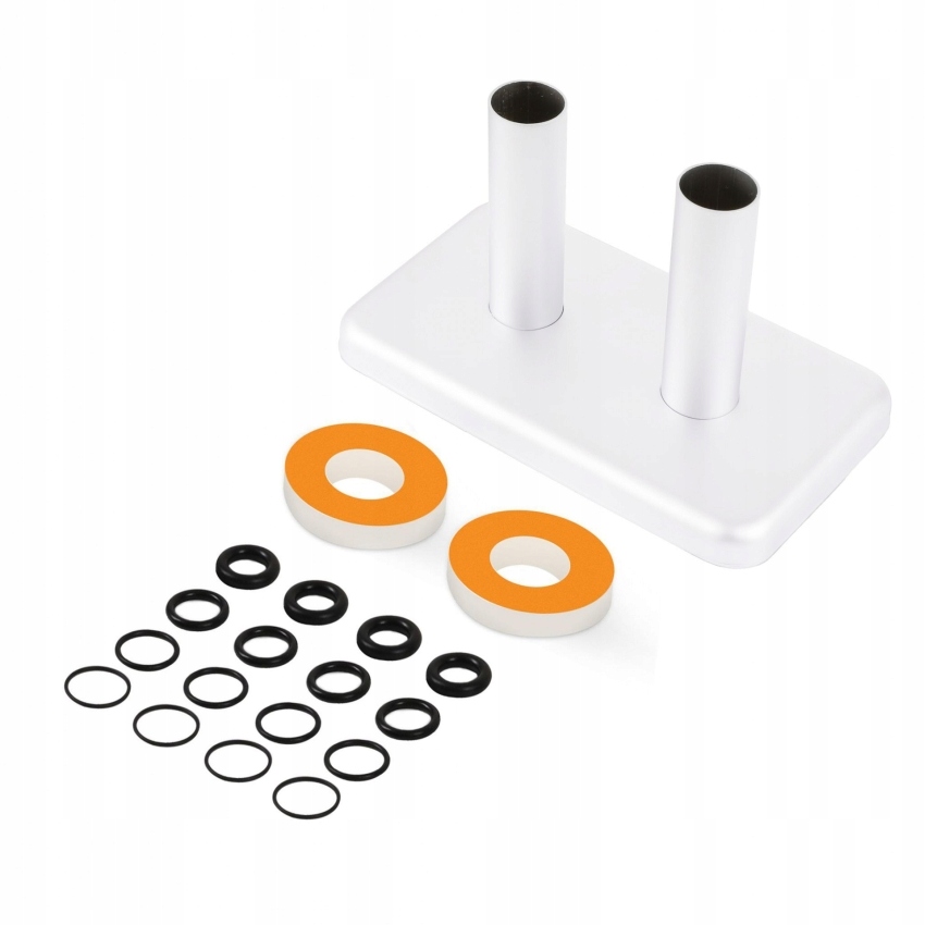 Rozeta Biela dvojitá krytka 50 Maskownica Poletti