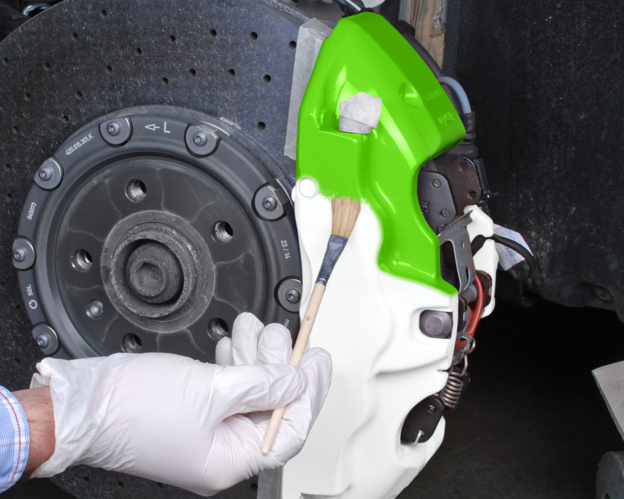 Lakier farba do zaciskow hamulcowych NEON Foliatec Weight with packaging 1 5 kg