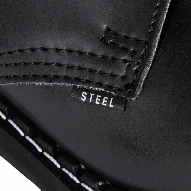 GIGA OKAZJA Niskie Glany STEEL Skóra Rozmiar 46 Nowe Buty Skórzane ORYGINAŁ Kod producenta 101-102/O/B