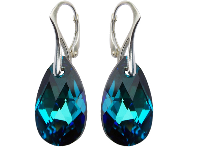 

Kolczyki Swarovski Migdał 22mm Bermuda Blue