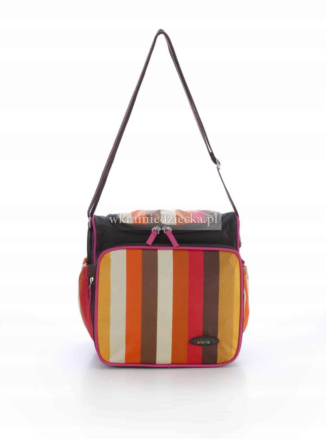 EKSKLUZYWNA WIELOFUNKCYJNA TORBA W KOLOROWE PASKI Marka inny
