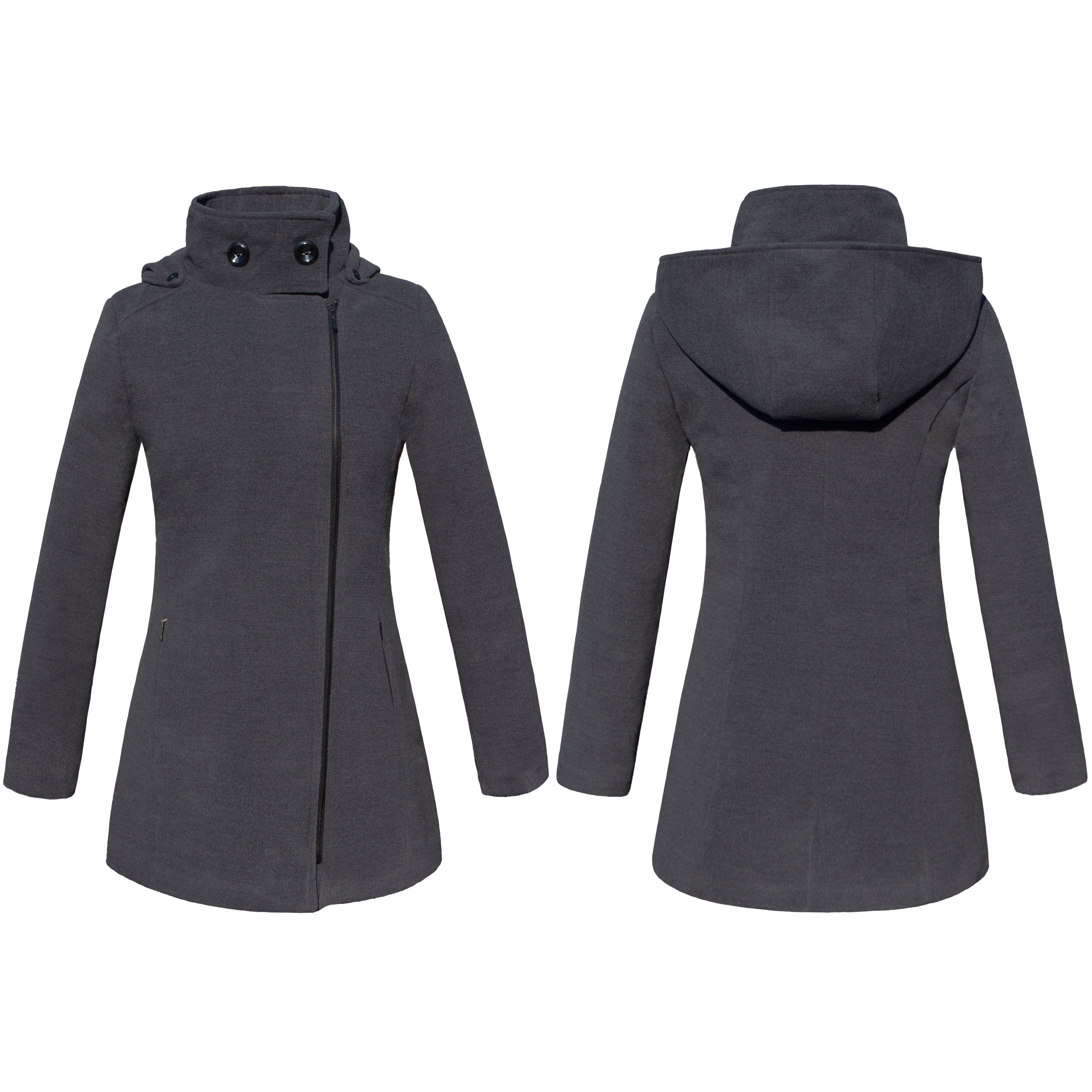 

Włoski Płaszcz Z Kapturem Zimowy Ocieplany XXL 44