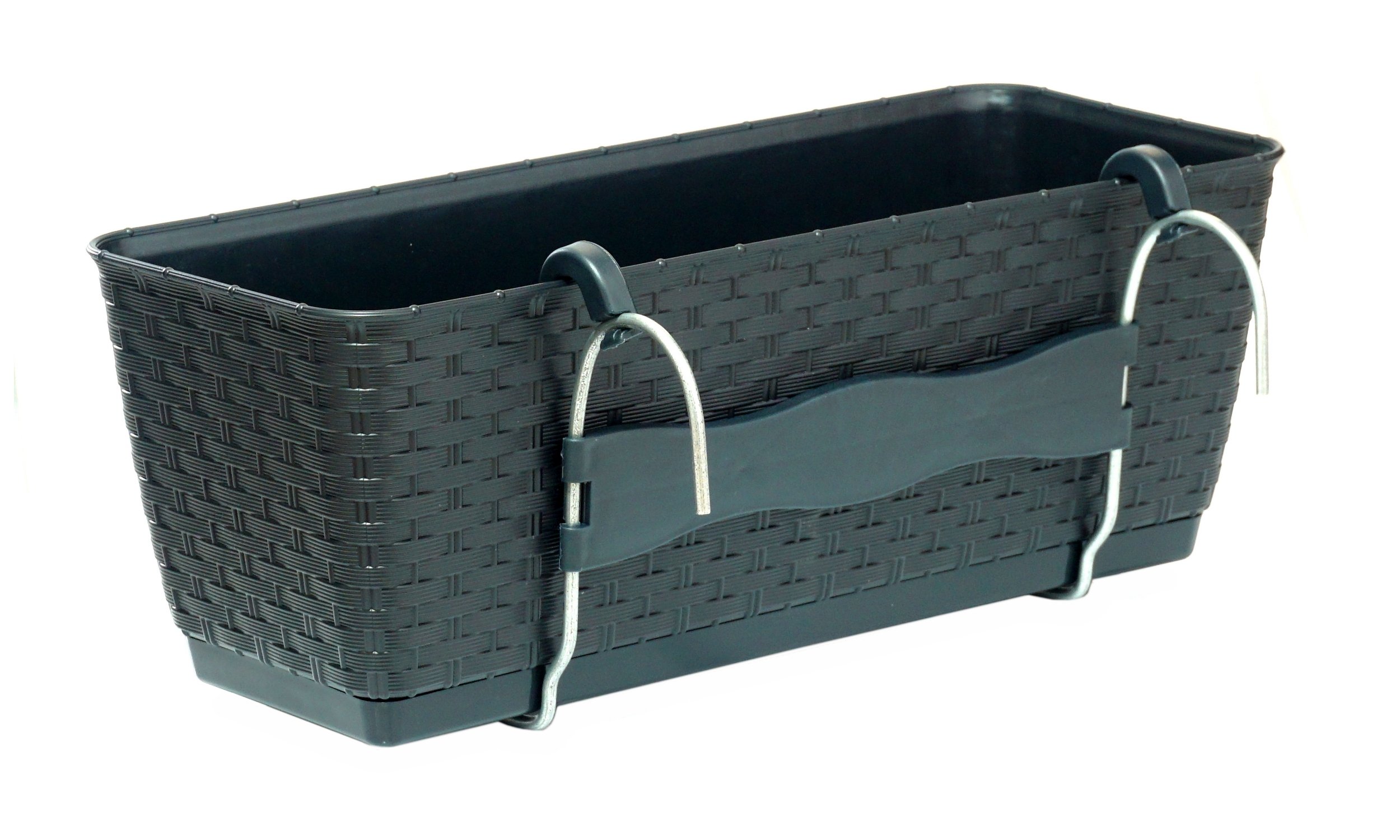 

Doniczka balkonowa System+Uchwyt 39x15cm Rattanowa