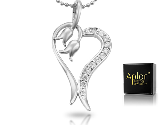 

Aplor Naszyjnik Srebrne Serduszko Krysz. Swarovski