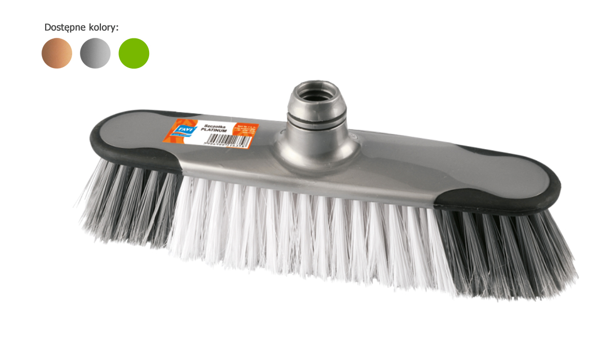 Šedý kartáč na zametání podlah 30 cm pro domácí použití, univerzální