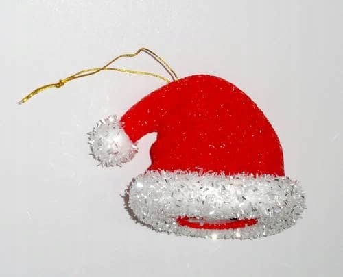 ŚWIECĄCA CZAPKA MIKOŁAJA OZDOBA LED ZAWIESZKA 7077 Kod producenta 7077