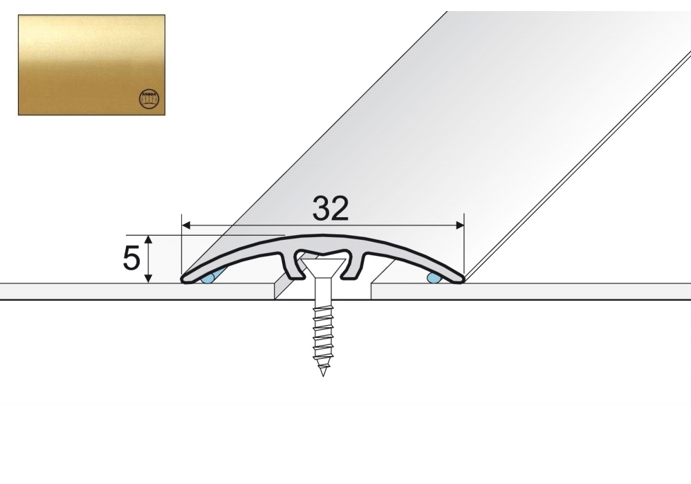 

Listwa szybkiego montażu A66 Złoto 120cm