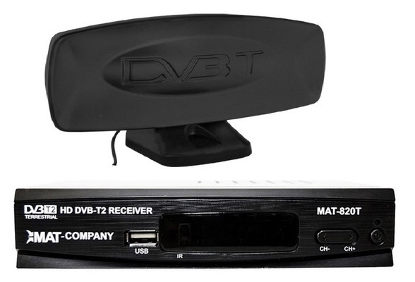 цифровий КОМПЛЕКТ DVB-T кімнатна антена + ДЕКОДЕР / ТЮНЕР