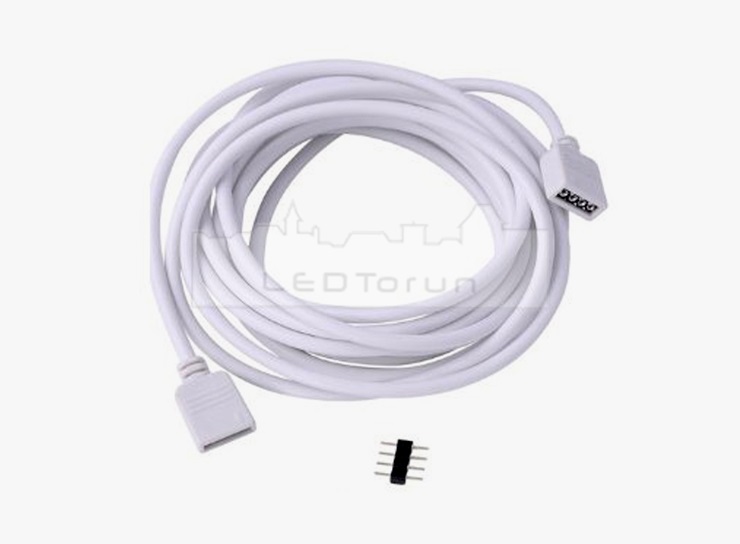 PRZEDŁUŻACZ RGB 5m 4 pin kabel do taśma LED 4x0,35 Typ kabel