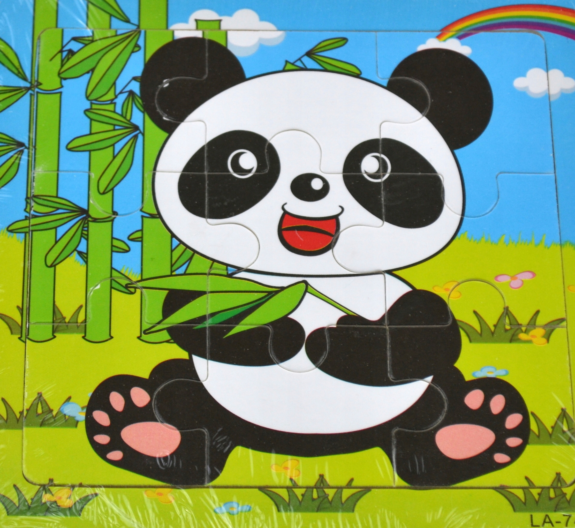 

Edukacyjne Puzzle Drewniane Układanka 9 el Miś