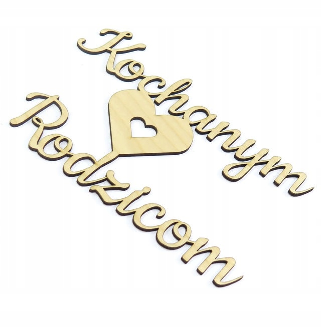 NAPIS DEKOR Kochanym Rodzicom WYM: 20x13.1cm DE42 Marka Scrapdesing