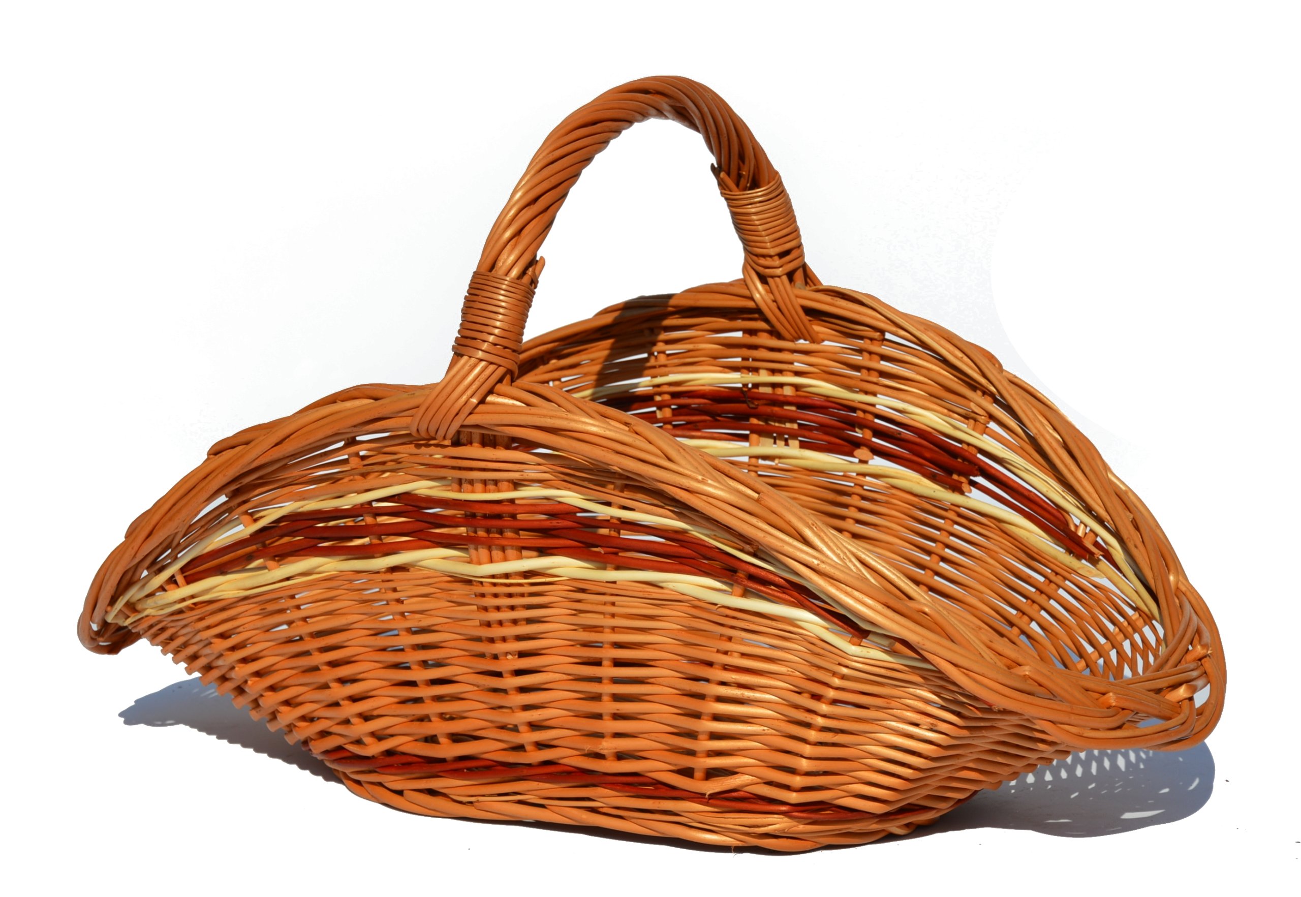 Proutěný koš na dřevo do krbu 56 cm Super!