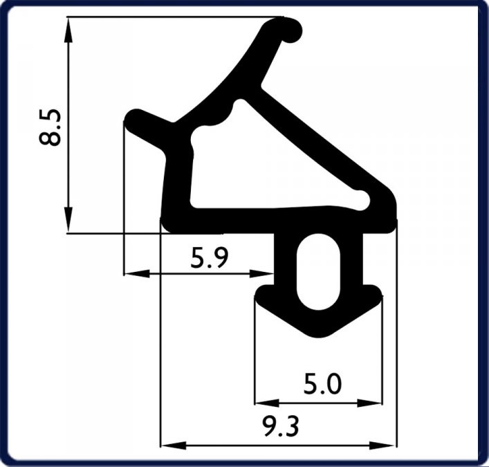 Uszczelka do okien PCV UNIWER WINTECH Czarna s1530 Kod producenta S1530