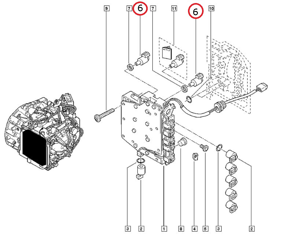 ELEKTROZAWOR ZAWOR SKRZYNI AUTOMAT PEUGEOT DP0 AL4 Gearbox type Automatic
