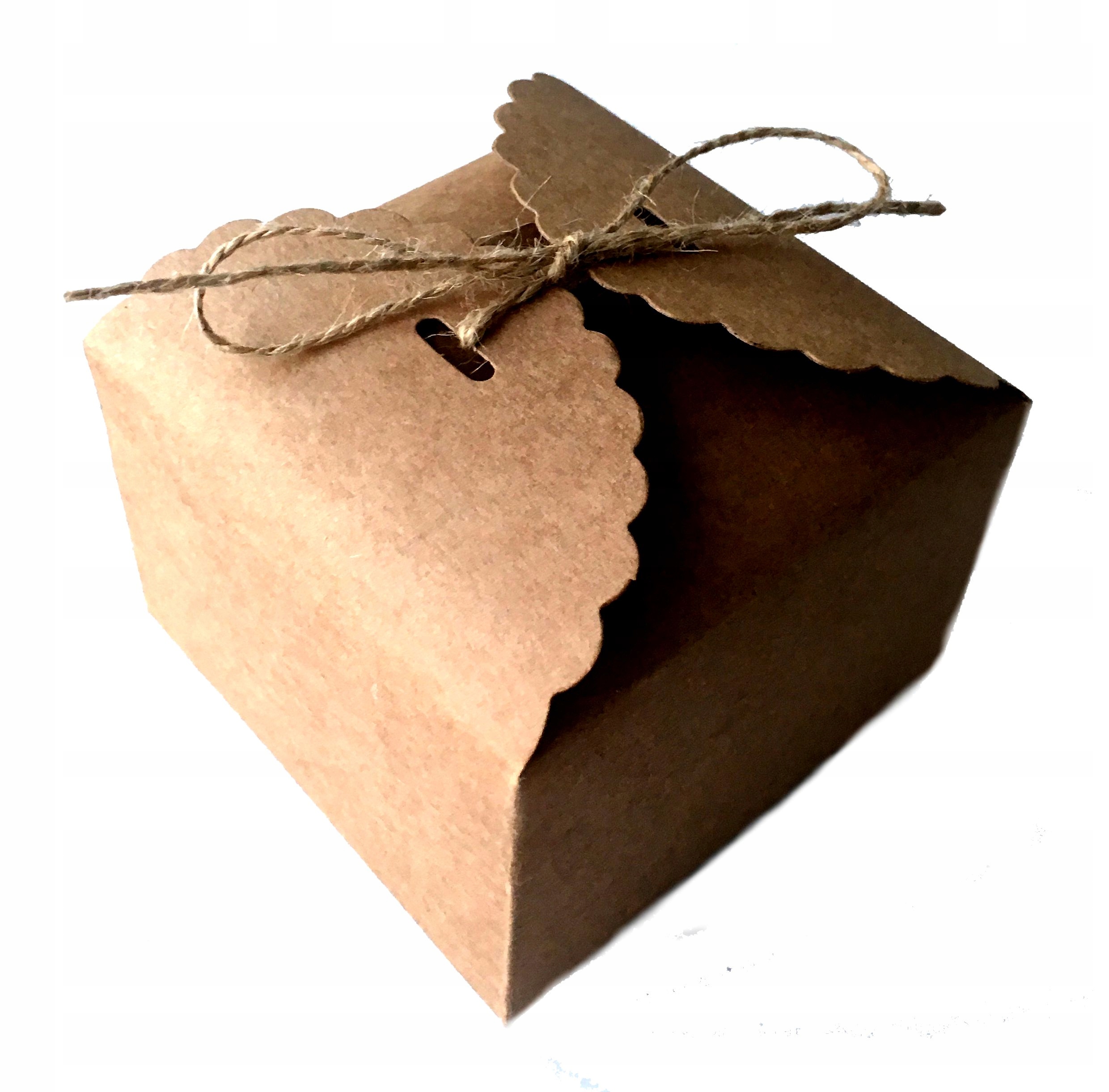 

10 szt Pudełka Podziękowania gości Kraft 6x9x9 cm