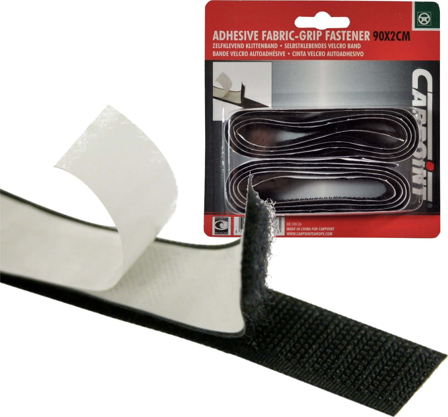 

Carpoint taśma samoprzylepna rzepowa 90x2cm 2szt