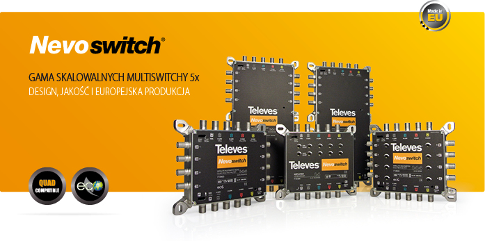 MULTISWITCH KASKADA TELEVES 5x5x8 NEVOSWITCH 7145 Model 5x5x8