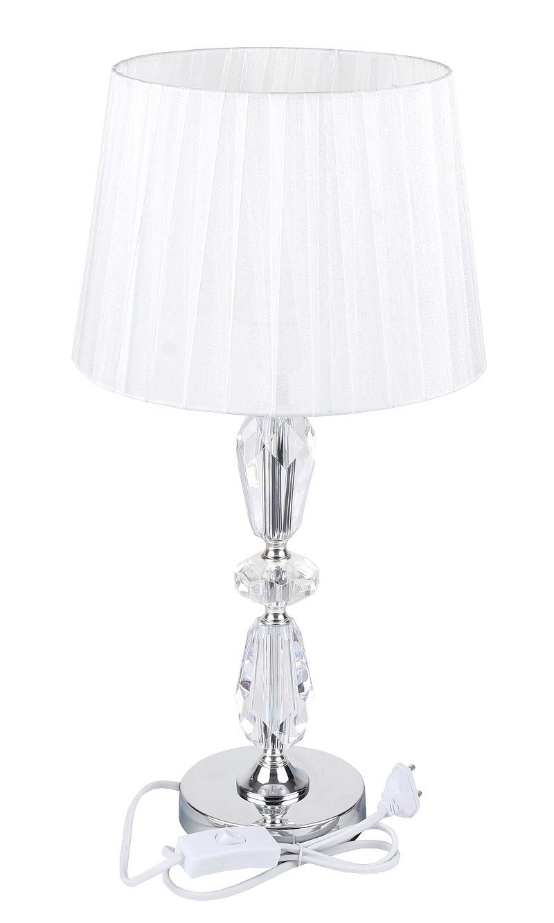 

Lampa Biała Kryształowa W Stylu Glamour