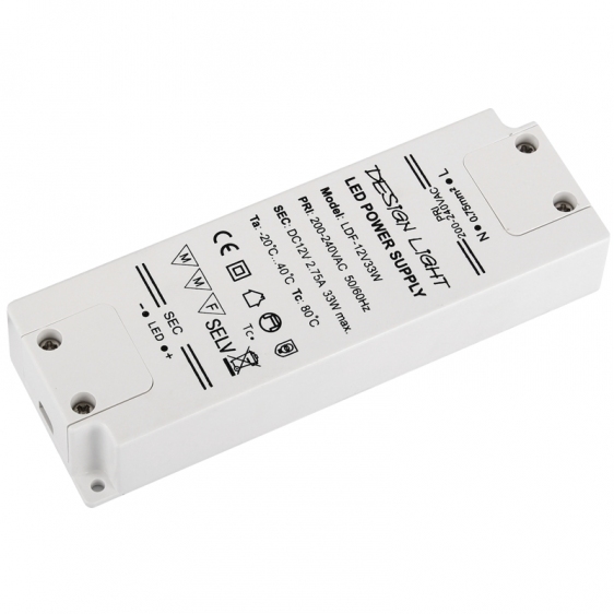 

Zasilacz do żarówek Led Taśm 230V/12V DC 33W Plus