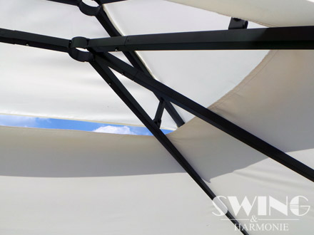 MINZO PAWILON OGRODOWY Z OŚWIETLENIEM LED KREMOWY Kolor kremowy