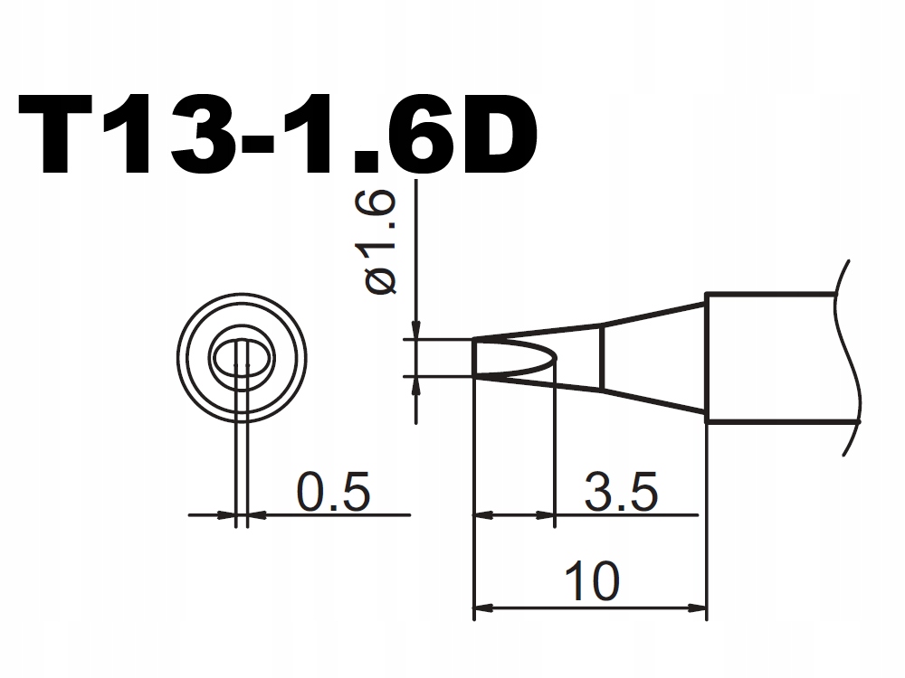 

_Grot T13-1.6D płaski 1,6mm śrubokręt Hakko Aoyue_