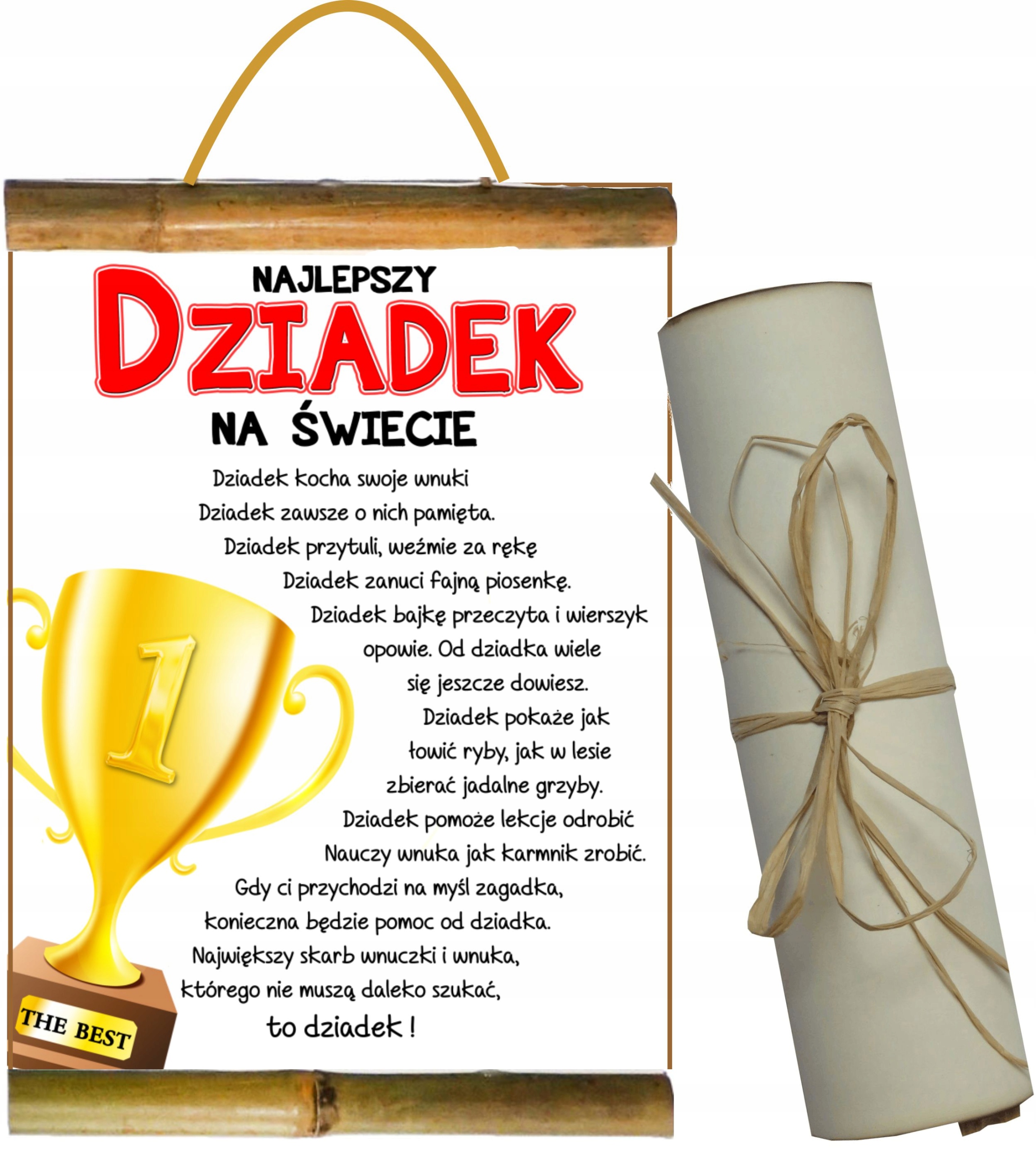 Prezent Dla Dziadka Na Imieniny DYPLOM prezent na DZIEŃ DZIADKA BABCI dla dziadka (babcia dziadek