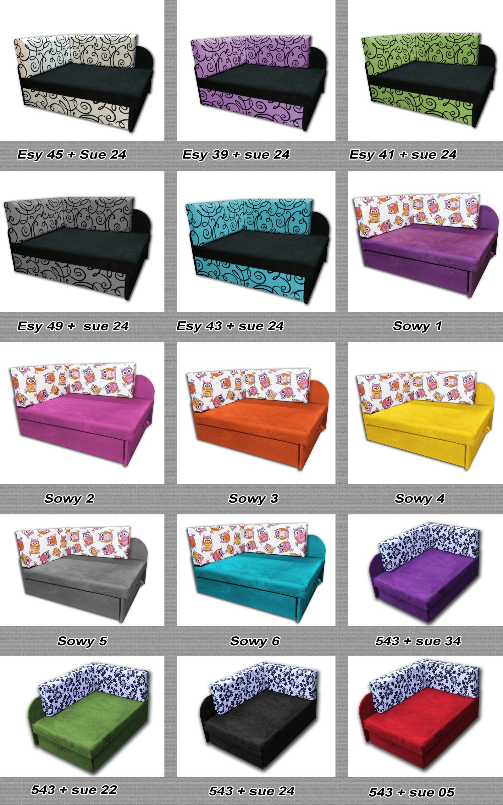 Stwórz własny wzór łóżka, narożnik dziecięcy KUBUŚ Rodzaj łóżka łóżko składane