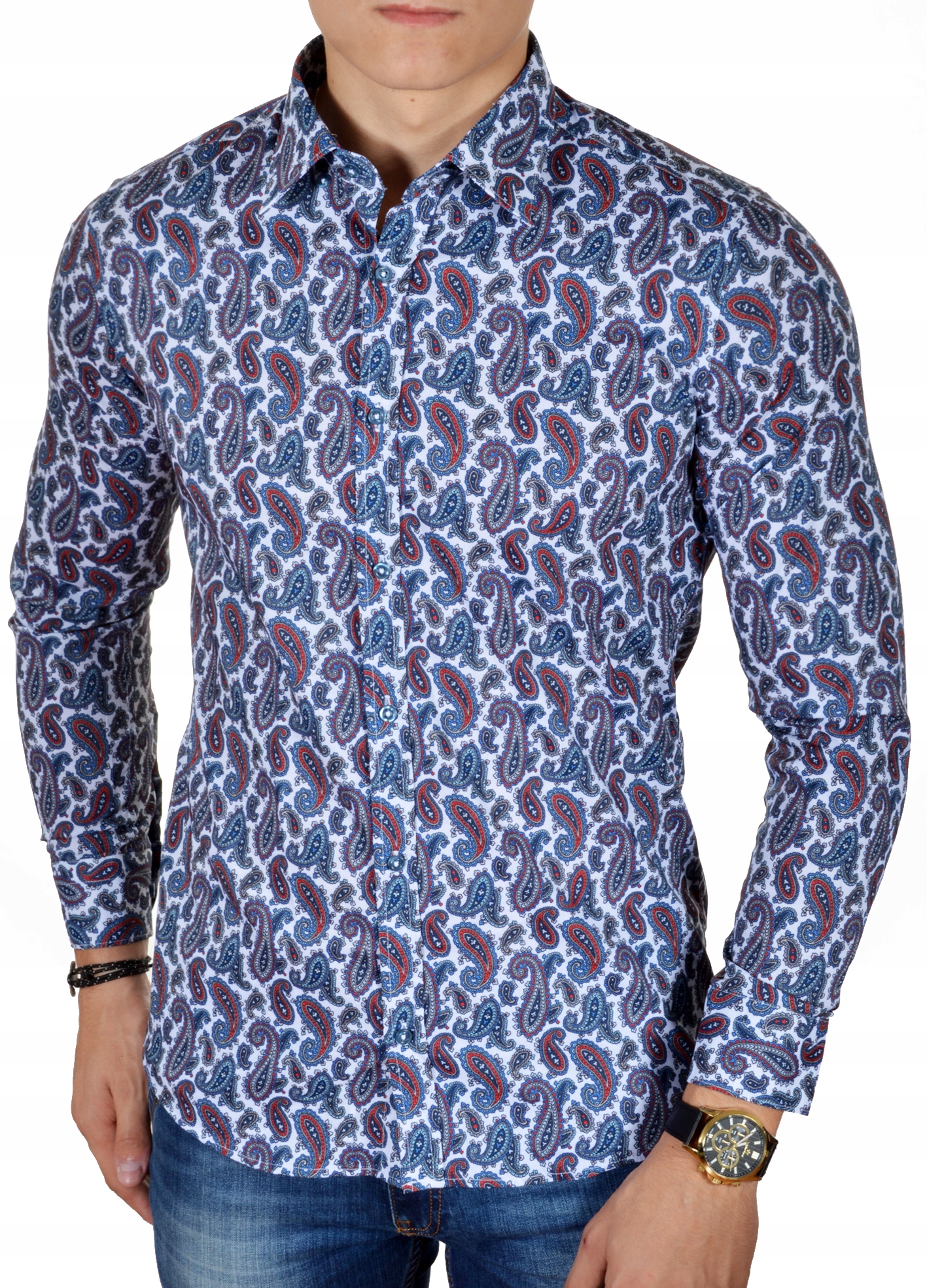 

Koszula Męska Casual Paisley Prezent Nowa Kolekcja