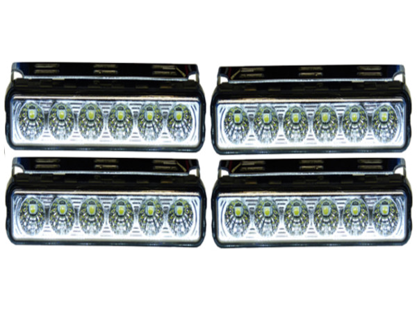

4 x Lampa 6 Led ostrzegawcza 16 cm błyskowa Kogut