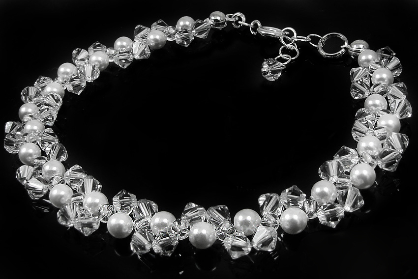 ARSYLION komplet z kryształami Swarovski Crystal Kamień Kryształ Perła