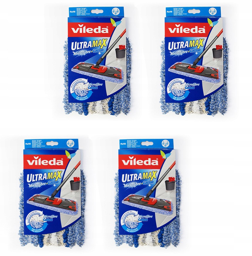 

Vileda 4x Wkład Mop Ultramax Ultramat Micro Cotton