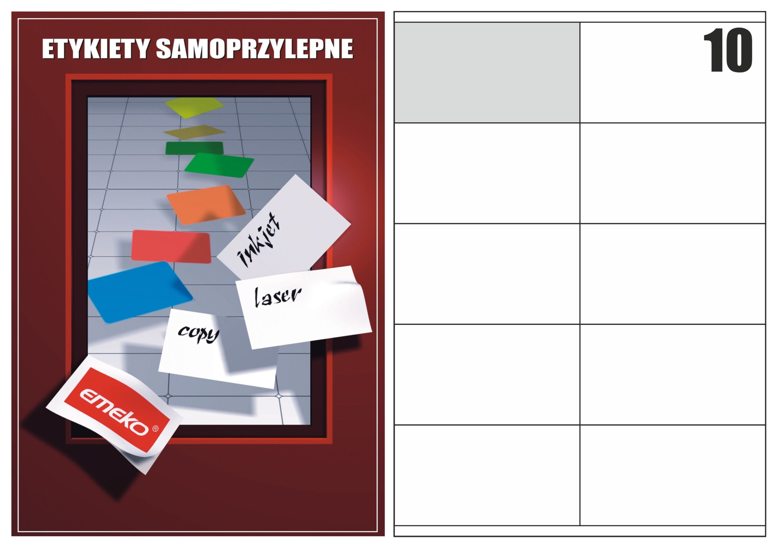 

Etykiety Samoprzylepne Naklejki A4 EP3425 105X57