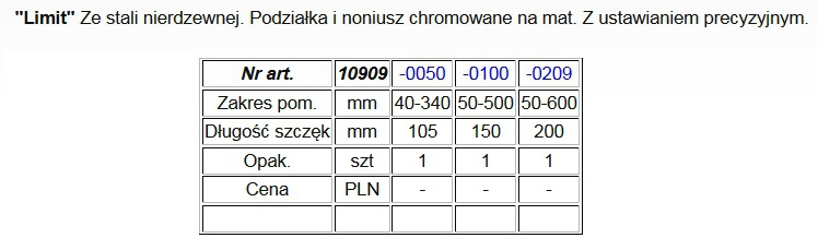 LIMIT SUWMIARKA DO BĘBNÓW HAMULCOWYCH 40-340mm Kod producenta 109090050