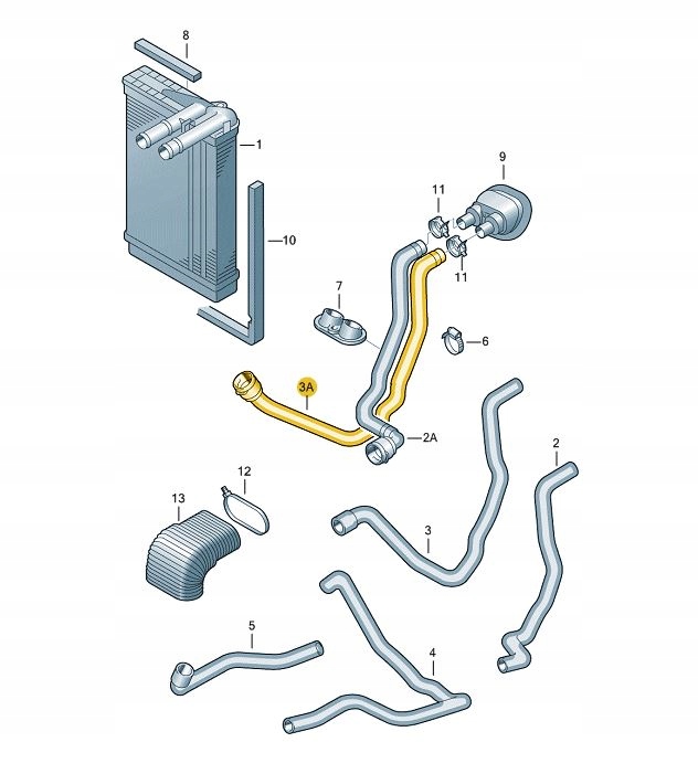 WAZ RURA PLYNU CHLODZENIA A4 SUPERB PASSAT 1 9 TDI Weight with packaging 1 kg