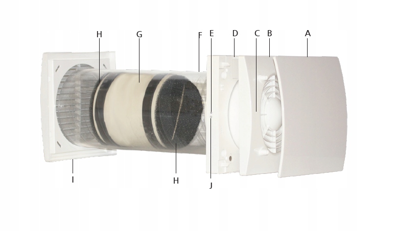 Rekuperator ścienny HRU-WALL-RC 150-60 PEG z pilotem Kod producenta HRU-WALL-RC-150-60