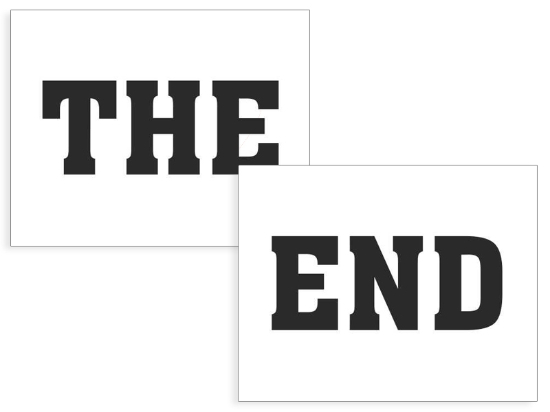 

Naklejki pod buty The End dla pary młodej 2szt