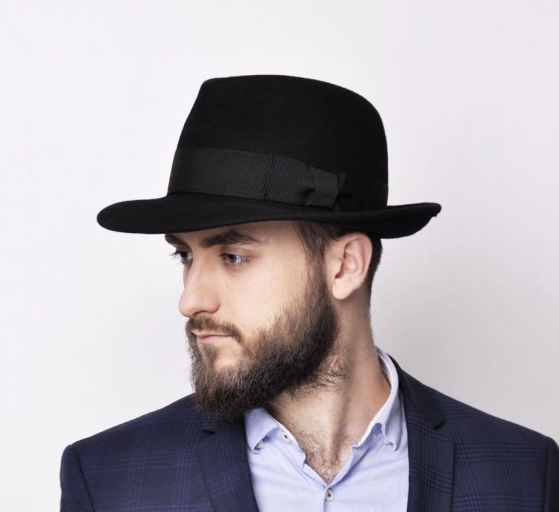 

Kapelusz męski fedora Bogart podszewka rozm. 56