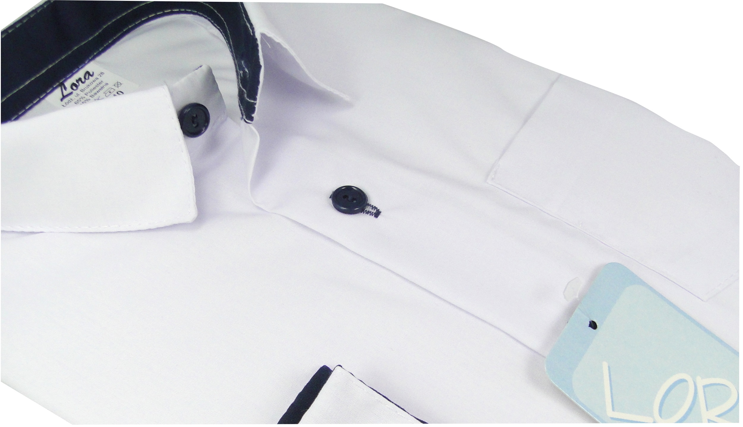 Koszula chłopięca wizytowa biała długi rękaw 140 Wiek dziecka 9 lat +