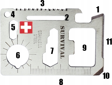 KARTA PRZEŻYCIA PRZETRWANIA SURVIVAL JAKOŚĆ 100% Model Multitool